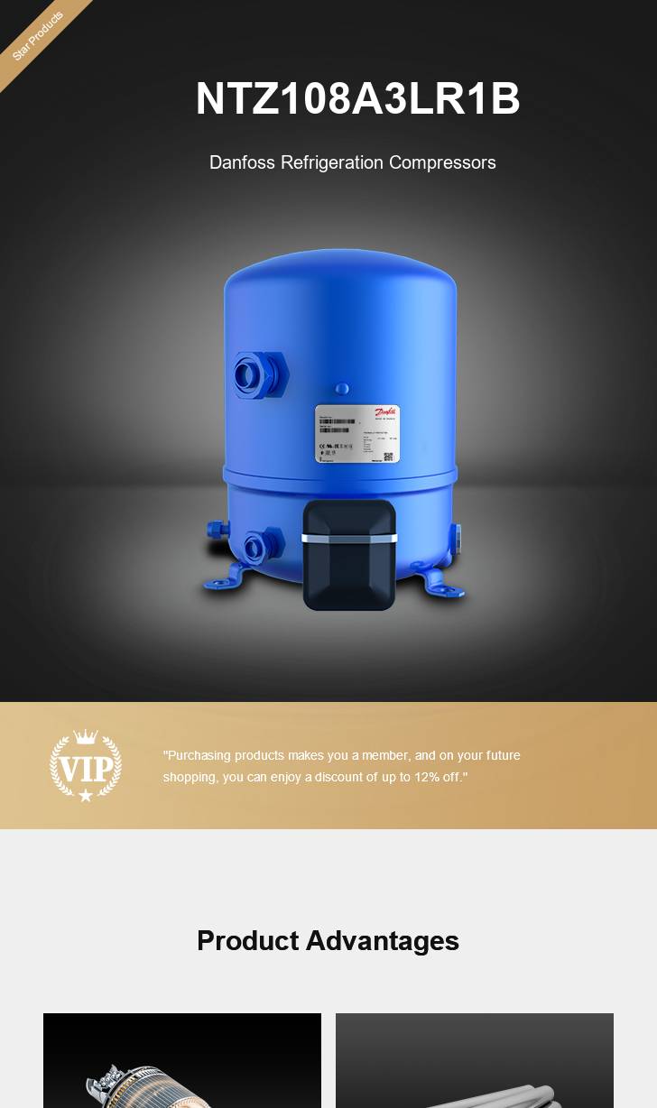 Danfoss Compressor NTZ108A3LR1B, technical parameters pdf, structure diagram